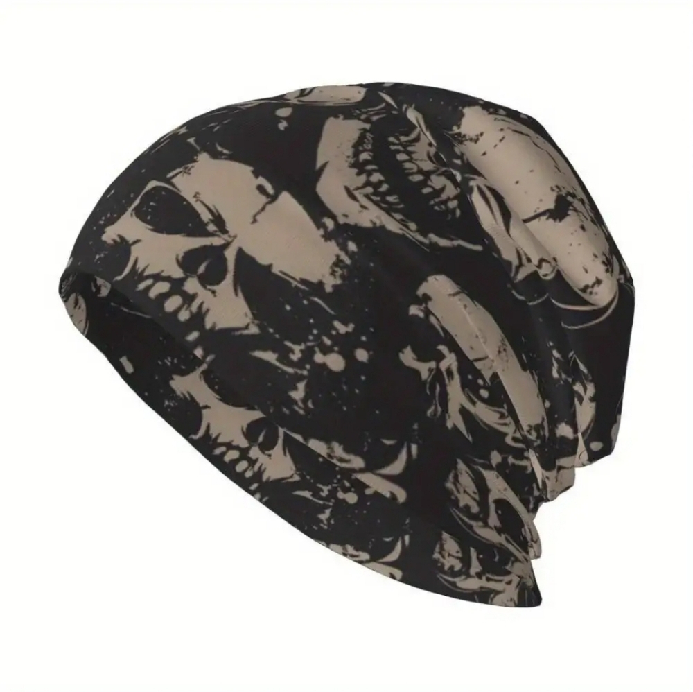 Skull beanie hat skull cap slouchy hat skeleton hat